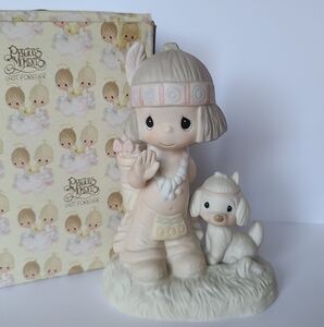 Precious Moments O How I Love Jesus Native Boy Porcelain Collectible Figurine